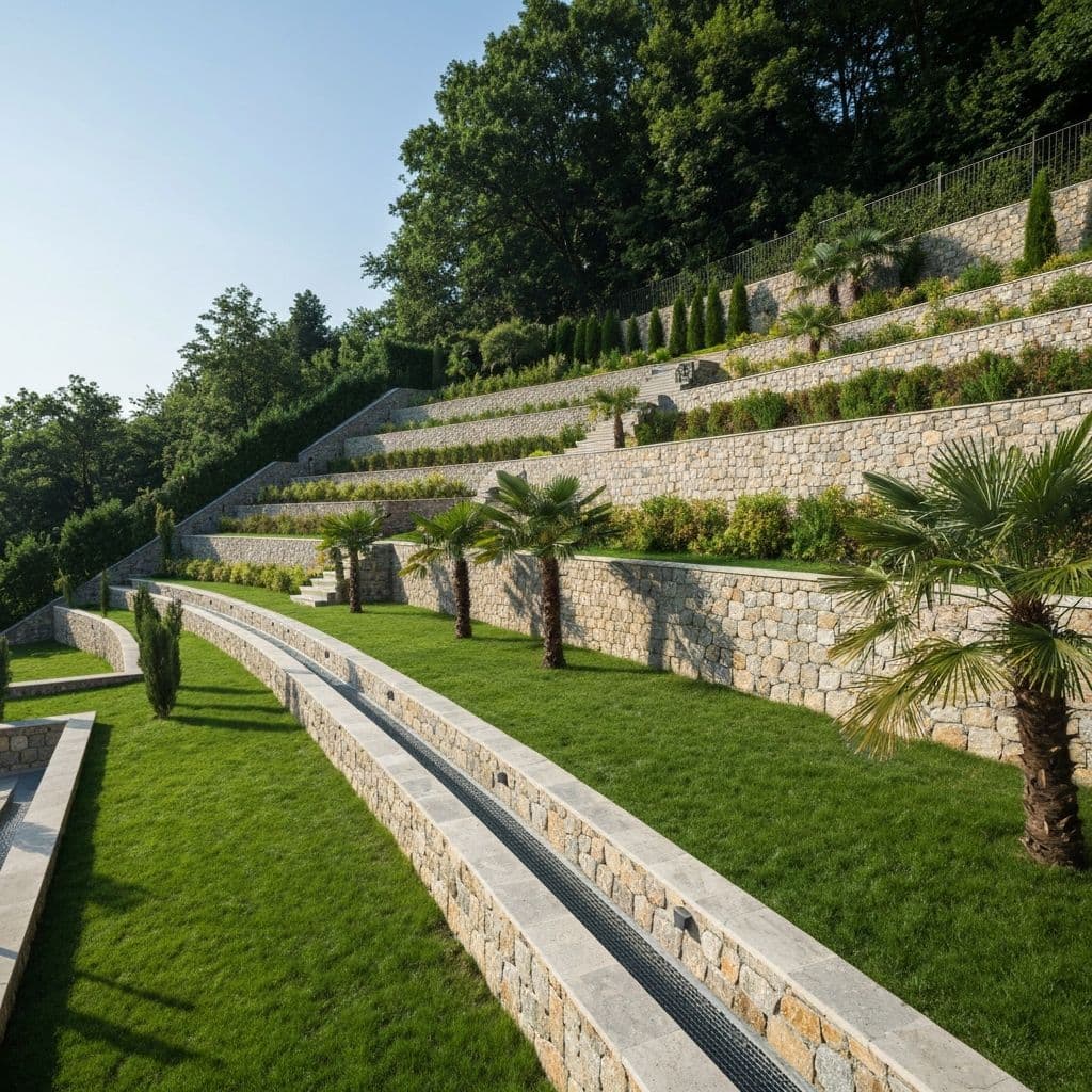 Террасирование участка на склоне